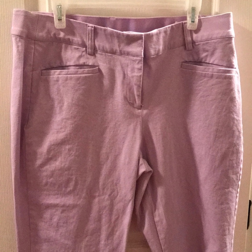 Lane Bryant  lilac Capri scalloped bottom SZ 14